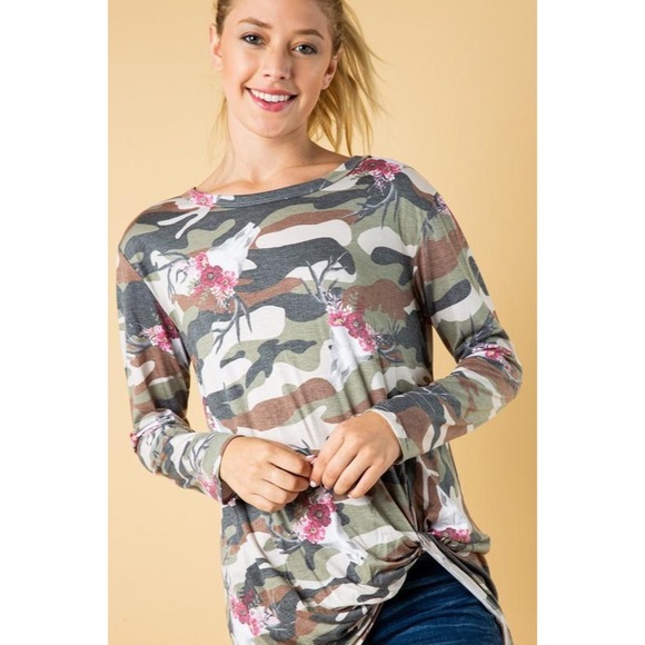 Camouflage floral deer skull twist kno…NWT - Picture 2 of 4